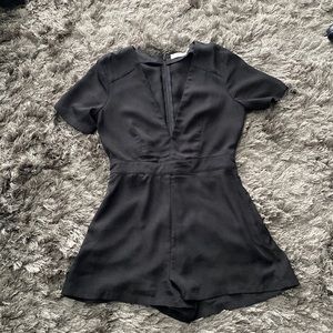 Black V Neck Romper